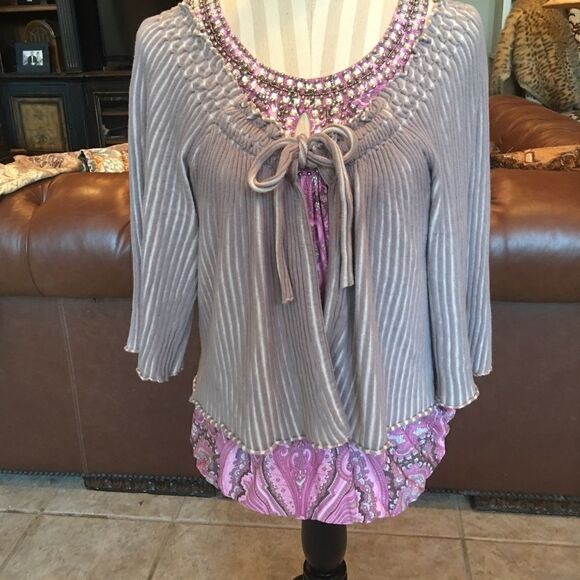 GORGEOUS CRYSTAL Silk Tank w Stretch! - Picture 14 of 16